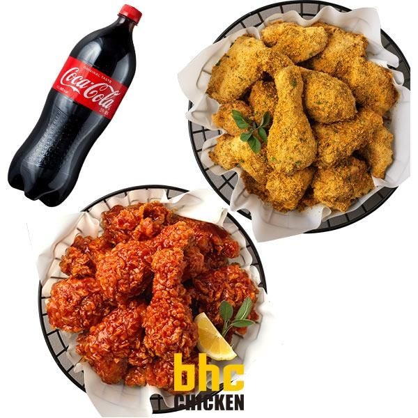 (1% 할인) [BHC] 뿌링클+양념치킨+콜라1.25L