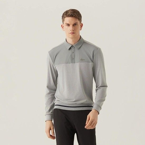 상품상세참조 남성골프웨어 남성골프티셔츠 남성 우븐믹스 카라 티셔츠 그레이 (IM0FTTT10236)