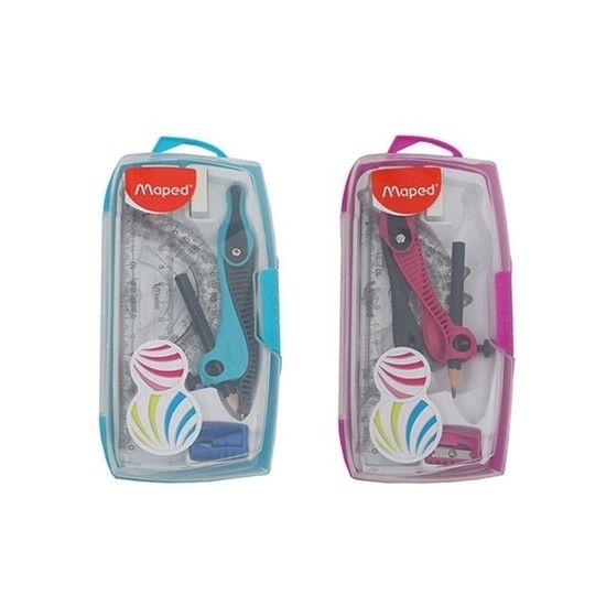 마패드 키즈 컴퍼스 8품 세트 학생용 수학준비물 콤퍼스 컨퍼스 콘파스 플라스틱자 쇠자