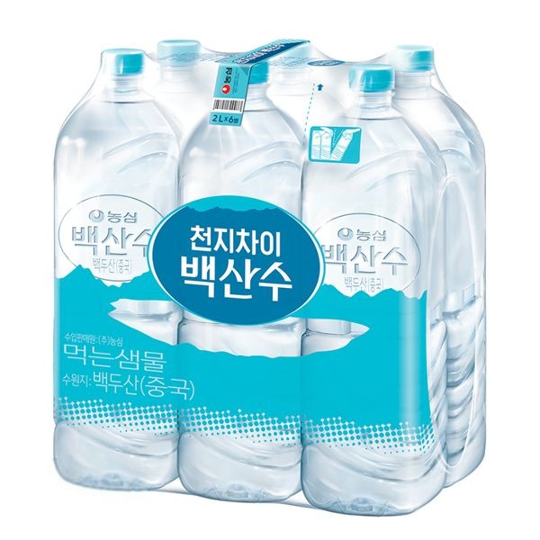 [온누리상품 상생페이백] [백산수] 백산수_무라벨_생수 2Lx6병