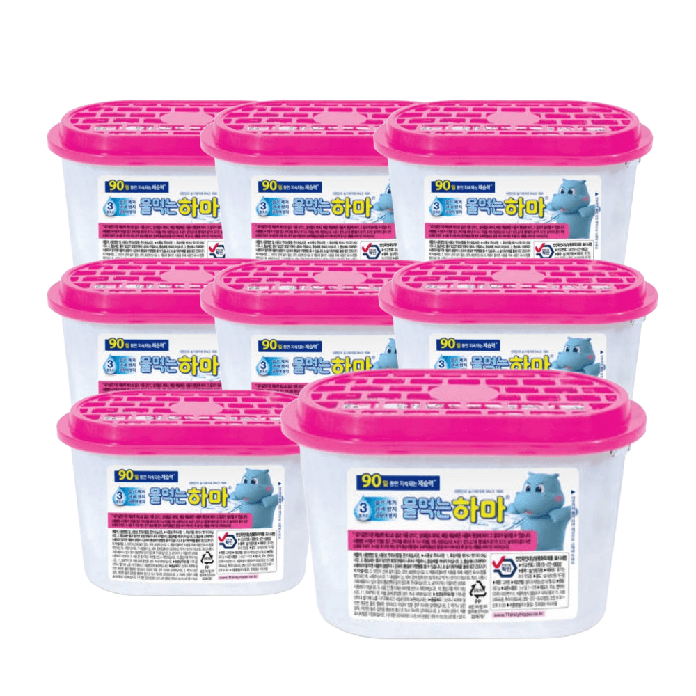 물먹는하마 옷장용 강력제습제 습기제거제 300g 8개 흡습량 525ml 곰팡이 냄