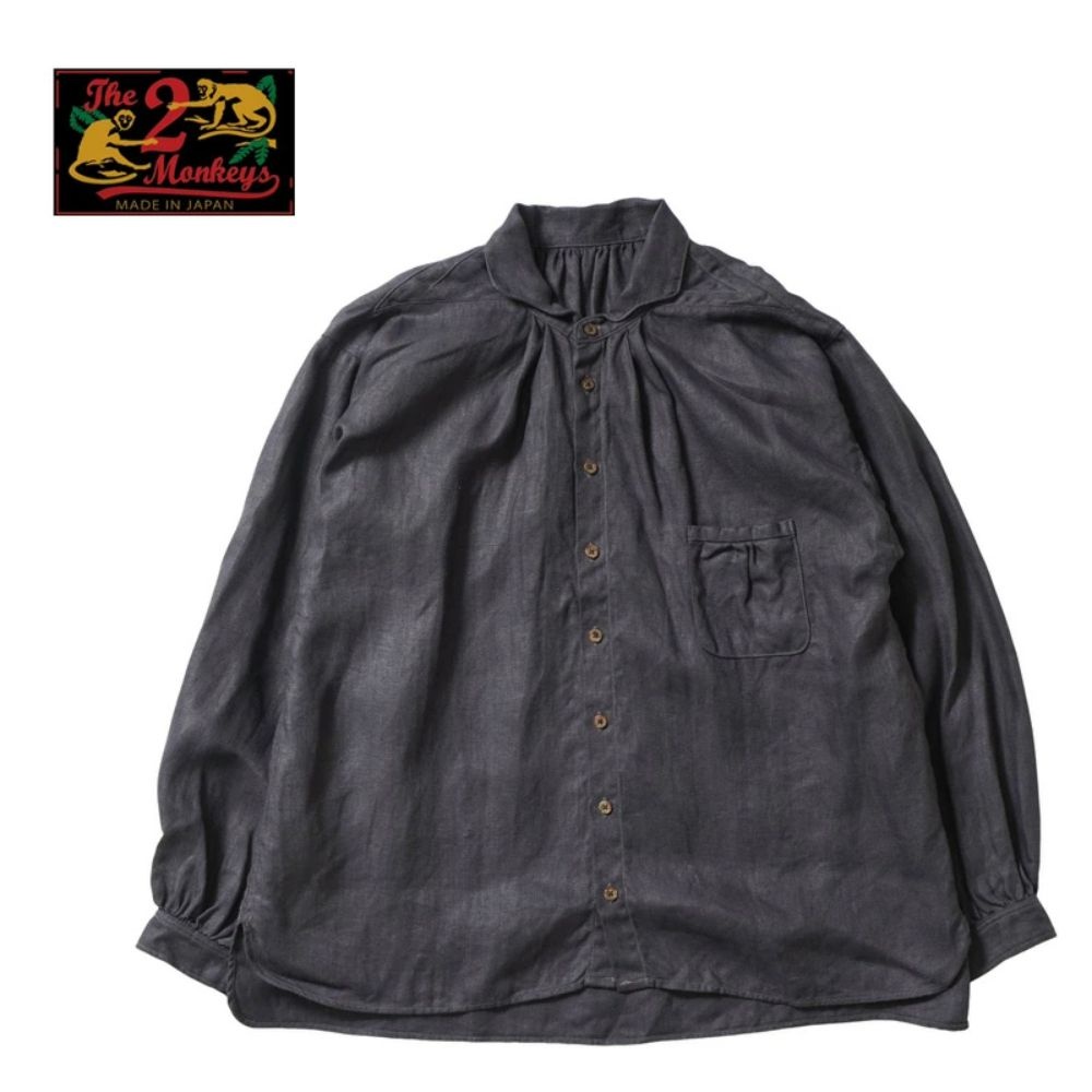 [해외] The 2 Monkeys 더 투몽키즈 긴팔 셔츠 블라우스 Herrinbone Linen Artisan Shirts TM12142
