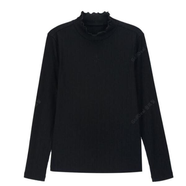 기타 BRAND 볼빅 여성 골지 넥셔링 베이스레이어 VLBSO901_BK