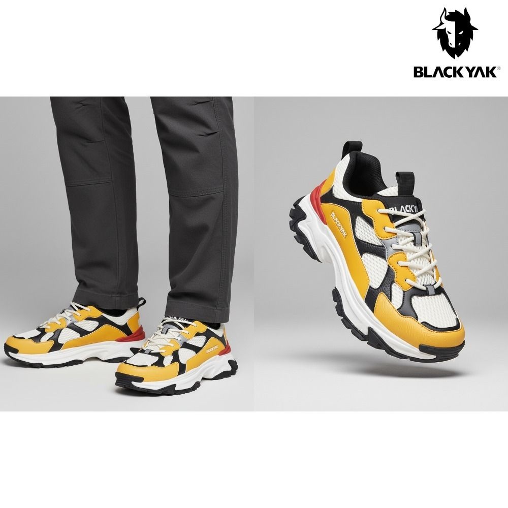 [본사출고] 블랙야크 트레킹화 등산화 남자 여성 테라 블럭 옐로우 아웃도어 스니커즈 워킹화