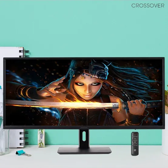 크로스오버 34UC75 멀티스탠드 WQHD 100Hz 86cm 와이드 게이밍 모니터 무결점