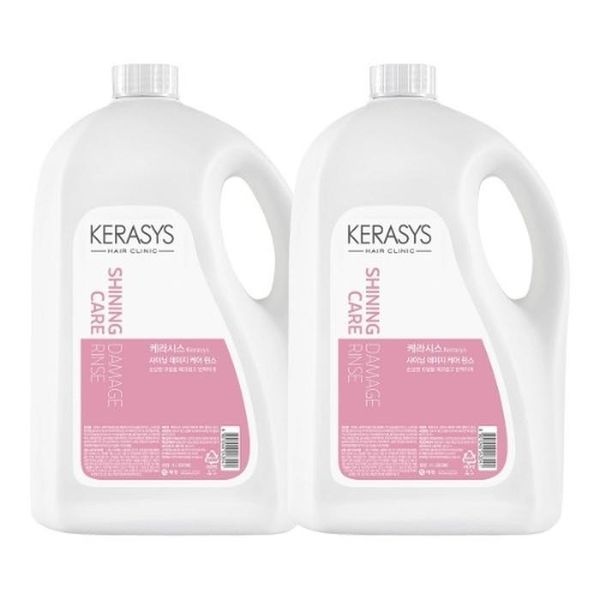 케라시스 샤이닝 데미지 케어 린스 4L X 2개 대용량 부드러운 윤기있는 머릿결 헤어케어