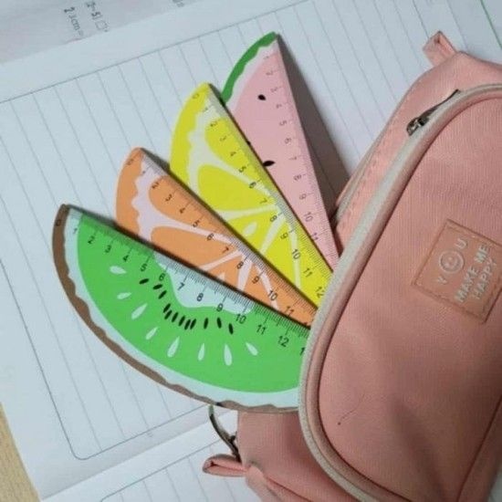 과일 모양자 문구자 디자인자 키위 눈금자 15cm (48WuA)