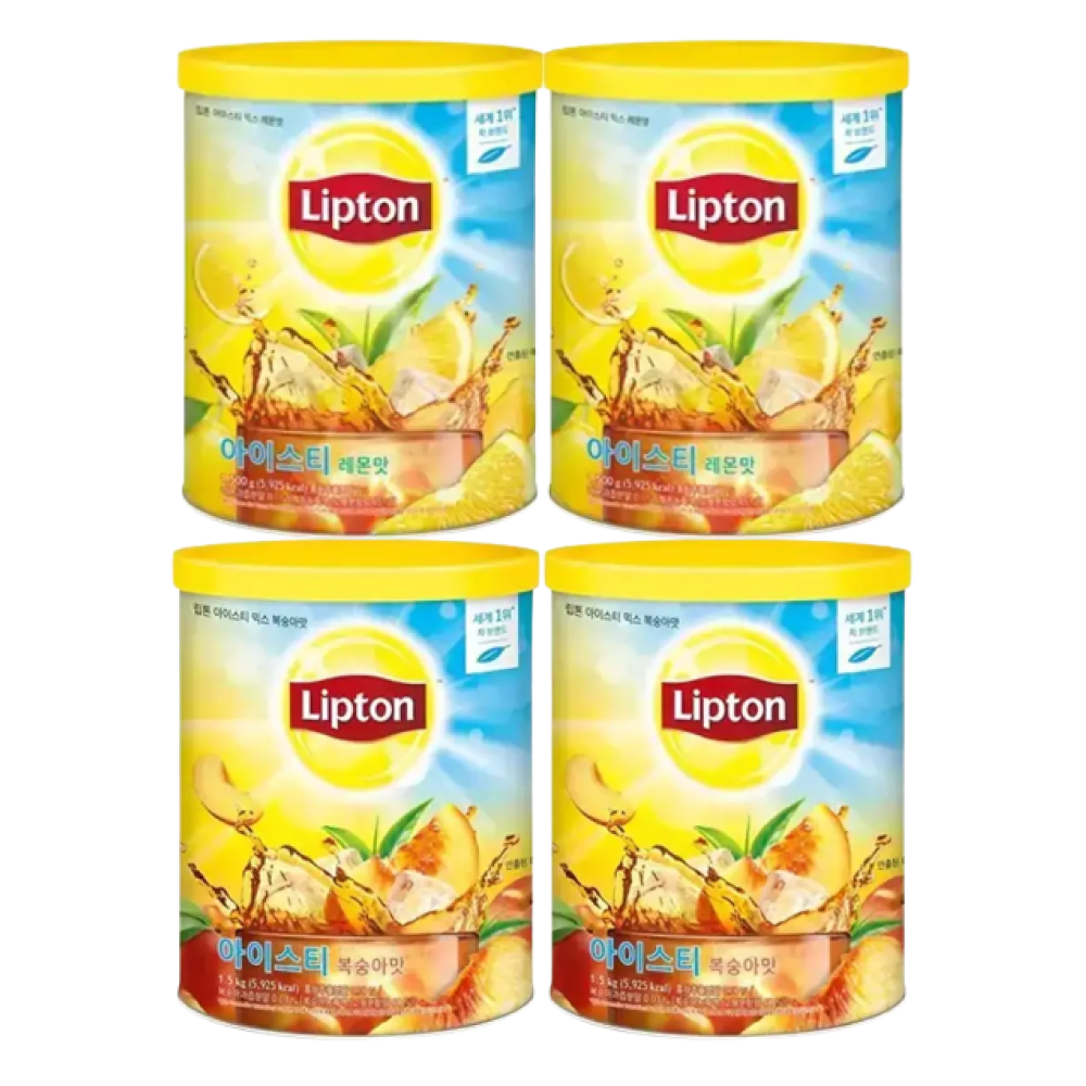 립톤 립톤 아이스티 레몬맛 분말1.5kg, 2개+복숭아맛 분말 1.5kg, 2개