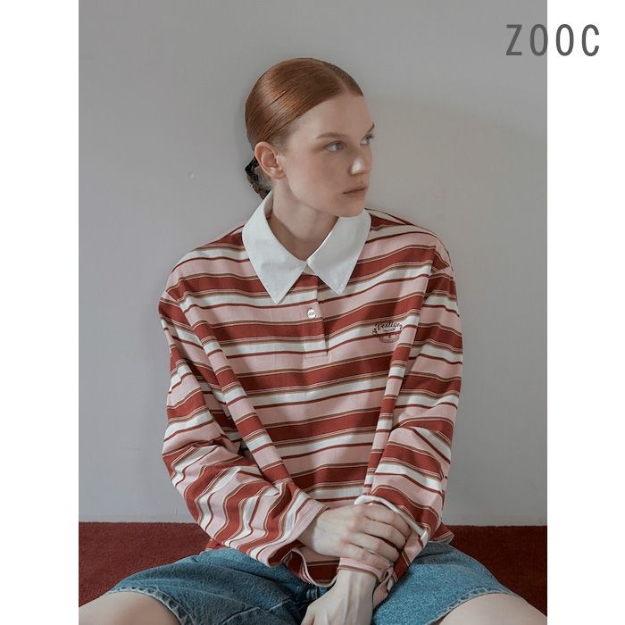 주크 [ZOOC] 스트라이프 럭비 티셔츠 PK_Z254MSM215