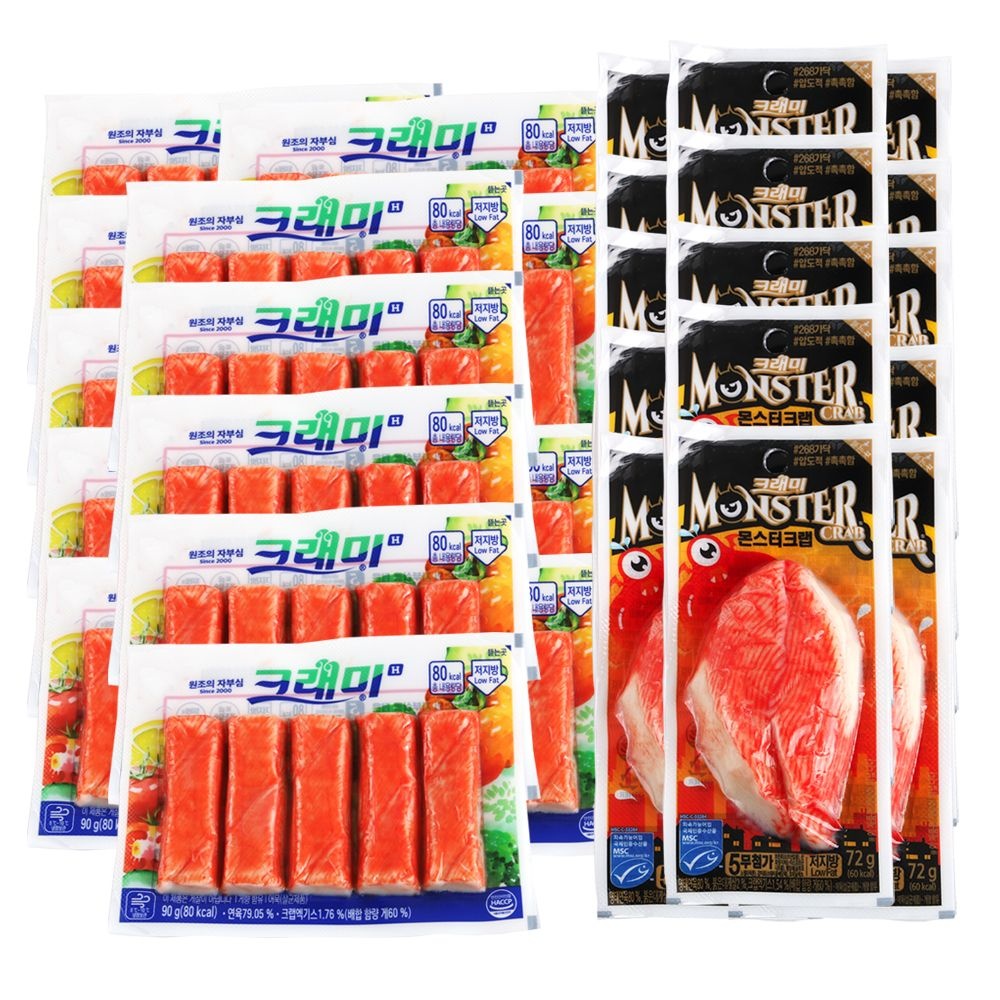 한성기업 크래미H90gX15개 + 몬스터크랩72gX15개
