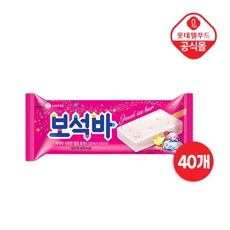 롯데웰푸드 롯데웰푸드 [롯데] 아이스 바 보석바 80ml x 40개