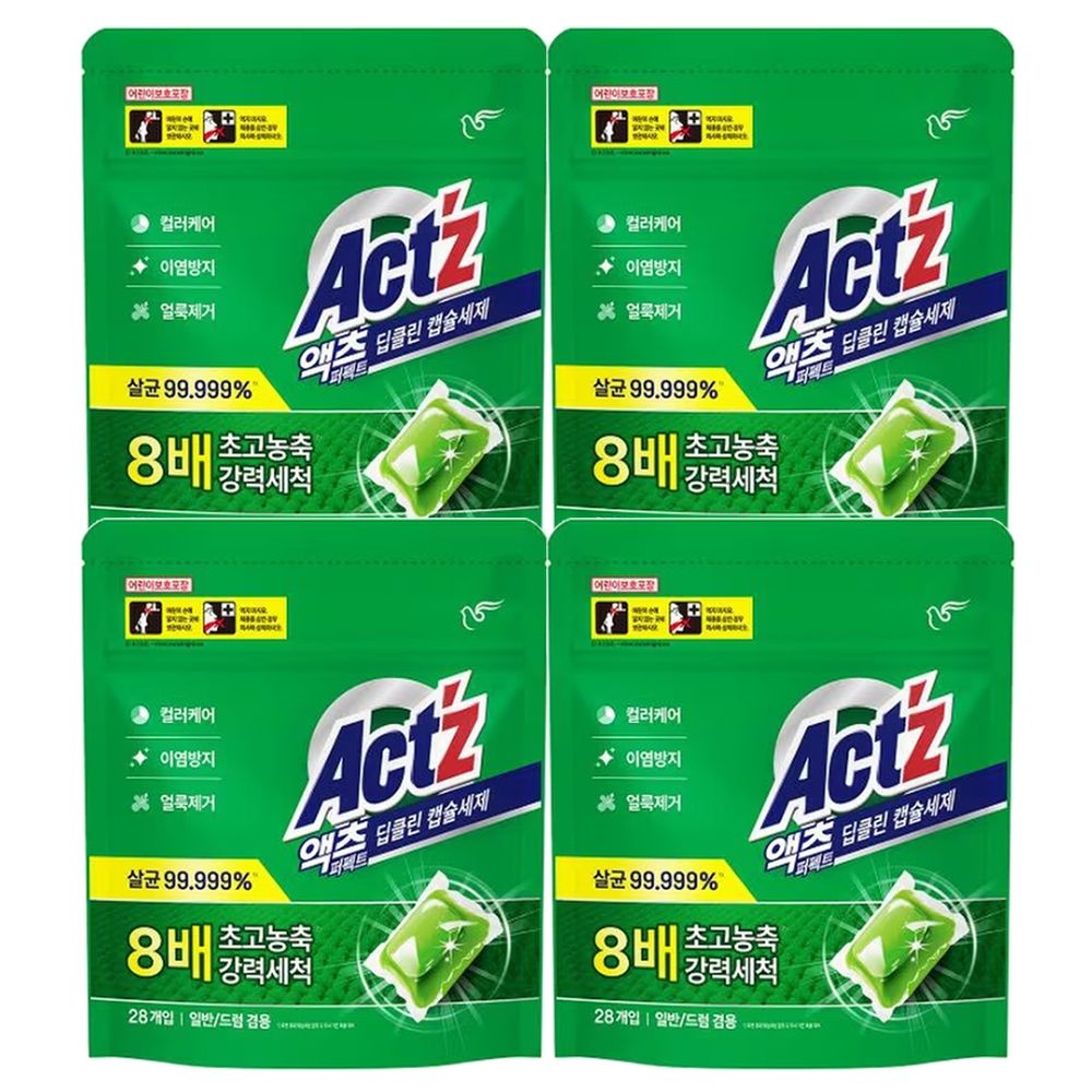 액츠 퍼펙트 딥클린 캡슐세제 28개입 X 4개