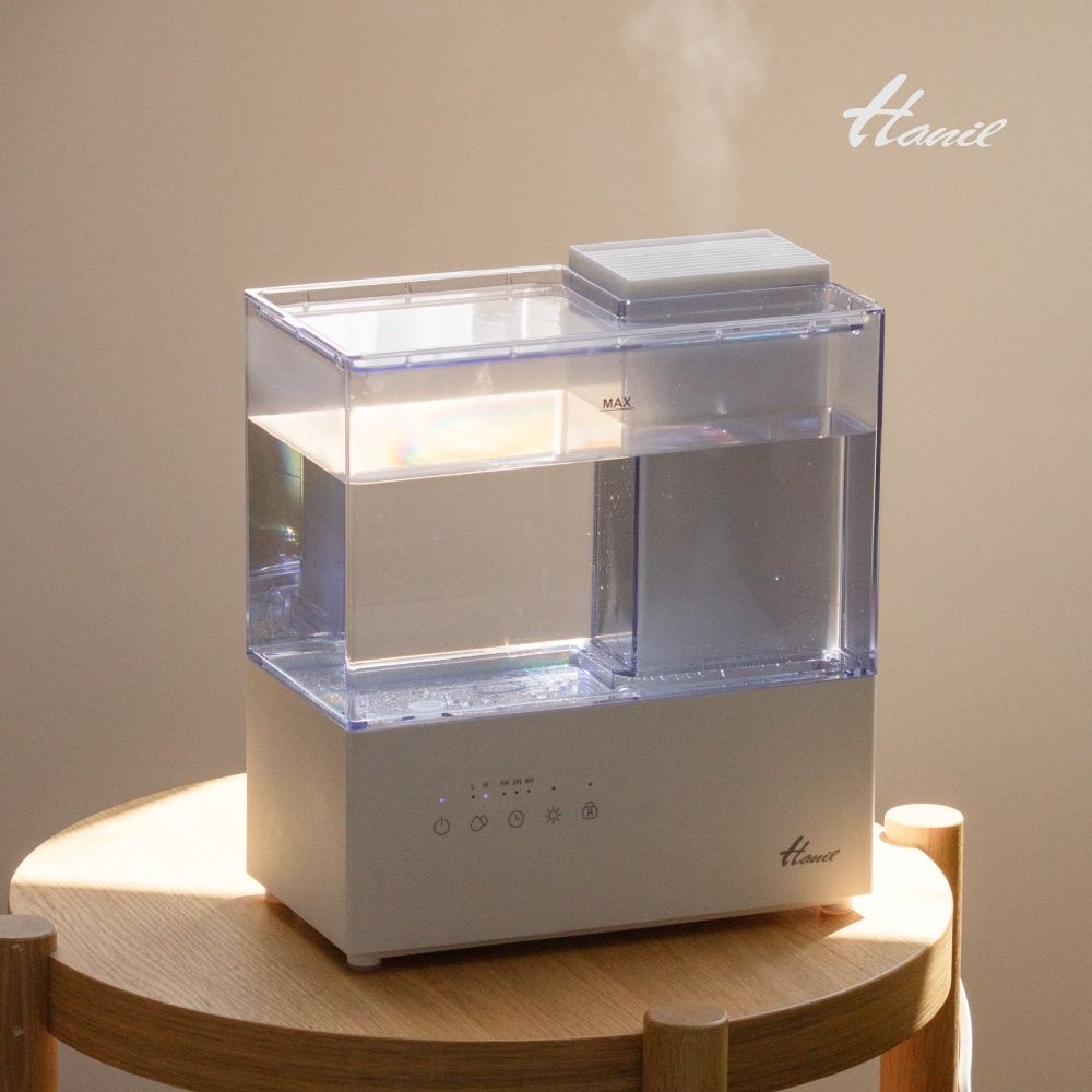 한일전기 한일 웜큐브 가열식 가습기 3.5L 대용량 물멍 LED무드등 PTC히팅 타이머 저소음