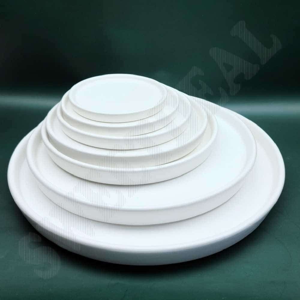 [스윗딜협력업체OEM][오늘출발] 도기 화분 받침 내경 15CM 화이트 병원화분 도자기받침 원형화분받침
