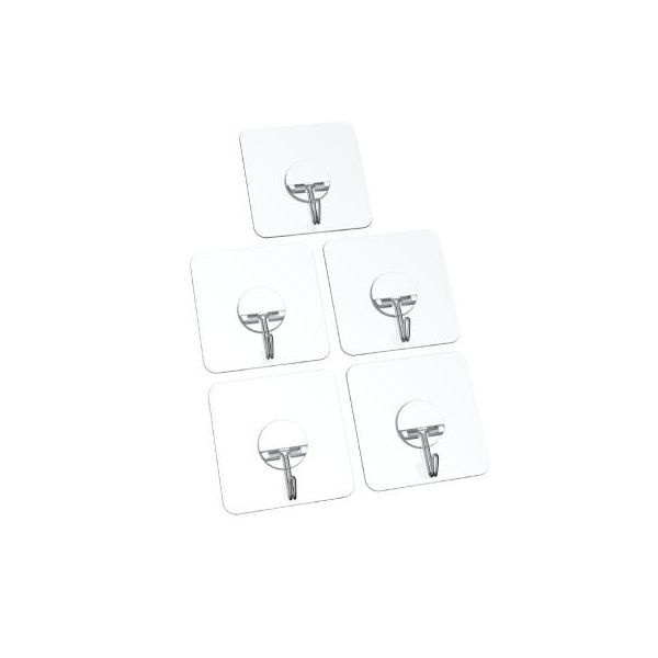 몬스터 후크 와이더 5p1set 모자걸이 벽걸이 가방 행주 주방 못없이액자걸기 매직 접착식