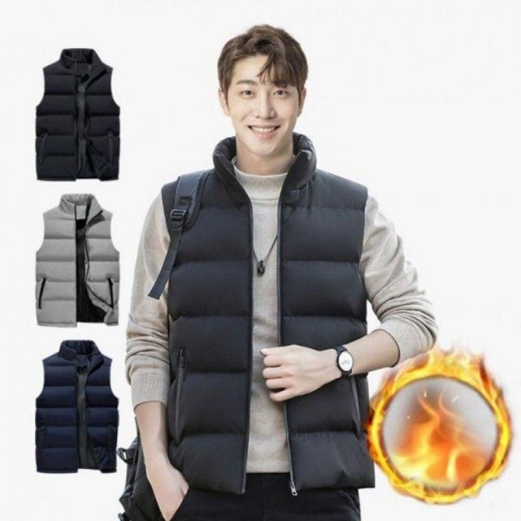 데일리 조끼 패딩 남자 보온 히트 등산 패딩조끼 경량 남성 남자조끼 작업조끼