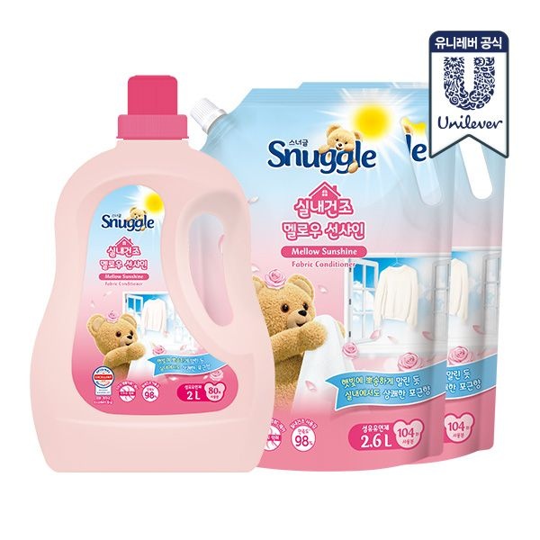 [스너글][최종가 : 27,500원]스너글 섬유유연제 2L + 2.6L x 2개 (허거블 선샤인, 멜로우 선샤인 2종) : 롯데ON