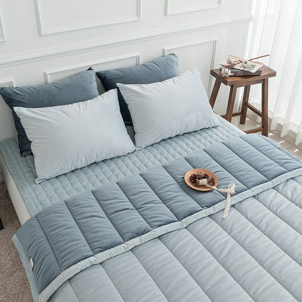 아망떼]롤리 시어서커 리플 여름 차렵이불 베개세트Q