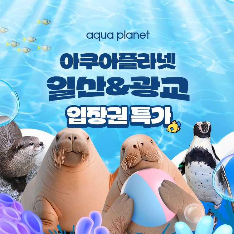 한화아쿠아플라넷 [슈퍼트립] 일산/광교 아쿠아플라넷 입장권 특가 프로모션, 이용기간 최대 11월 30일까지, 대&소 공통혜택