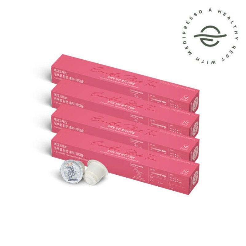 [(주)메디프레소]메디프레소 동백꽃 담은 홍차 네스프레소호환 티캡슐 10개입 X 4개