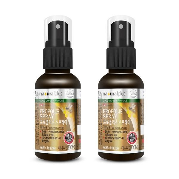 내츄럴플러스 프로폴리스 스프레이 30ml X 2개 총플라보노이드 항산화 구강 항균