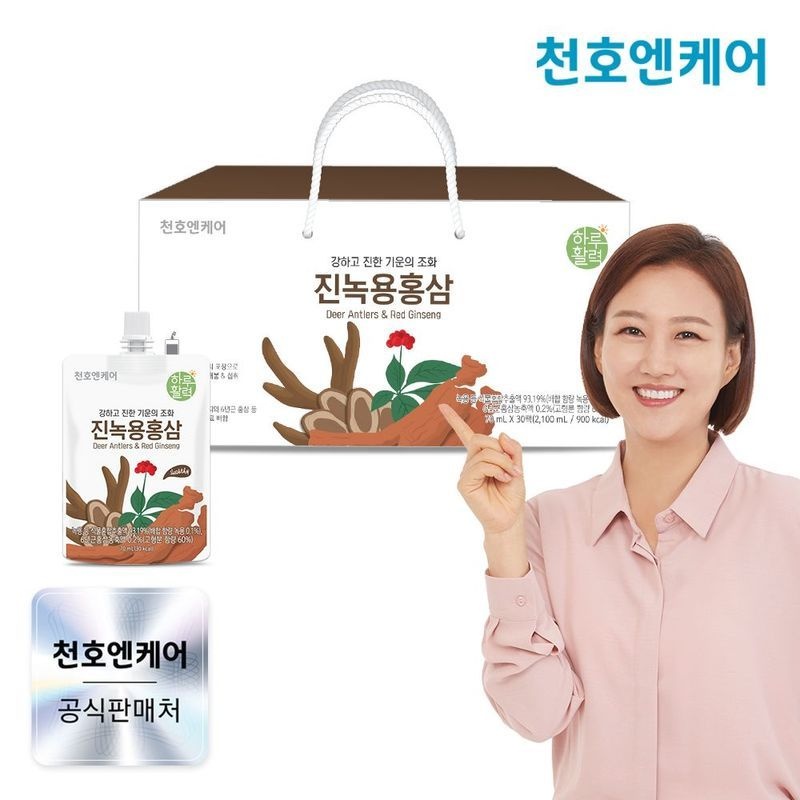 [천호엔케어] 하루활력 진녹용홍삼 70ml 30팩 1박스