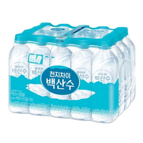 [온누리상품 상생페이백] [백산수] 백산수_무라벨_생수 500mlx20병