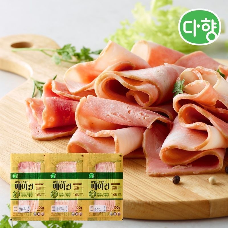 [다향]담백하고 쫄깃한 베이컨100g*12