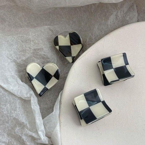 하트 사각 미니 앞머리 옆머리 집게 헤어집게 머리삔 머리핀 포인트 공효진 아크릴 셀룰로오스 세트 핀 삔