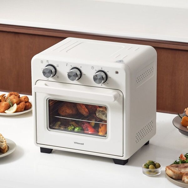(주)중산물산 위즈웰 [위즈웰] 오븐형 에어프라이어 15L 미니 홈베이킹 전기 오븐기 생선구이 가정용 GL15A