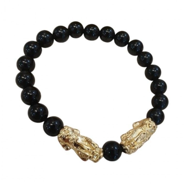 불교염주 재물운 풍수 팔찌 더블 황금 비휴 팔찌 염주팔찌 석가탄신일