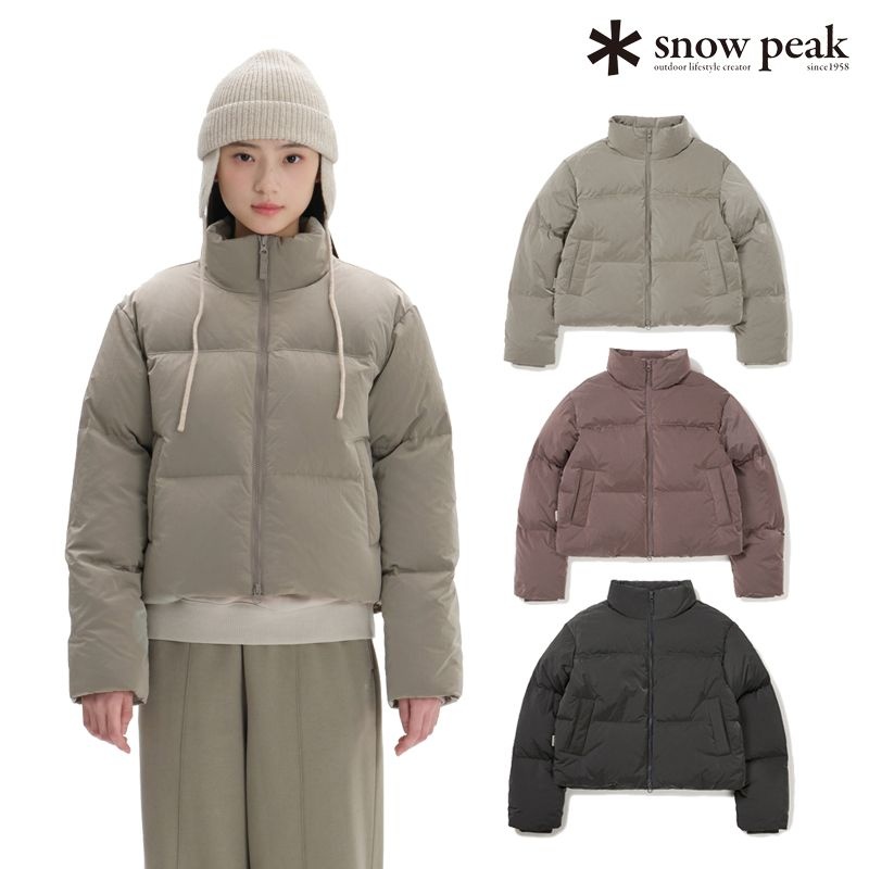 [롯데백화점] 스노우피크 어패럴 [최초가:329,000원] 여성 스탠드넥 헤비 다운 자켓 캠핑룩 S24WWFDJ71_BS_L LE1220184039