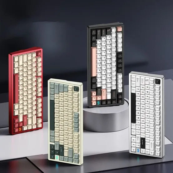 PMO WAVE75 기계식 키보드 CNC 알루미늄 게이밍 3모드 PP정위판 전키핫스왑DIY 커스텀 키보드