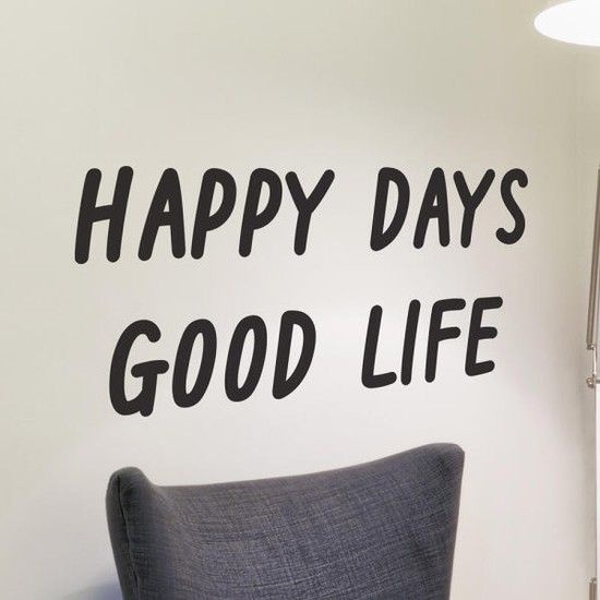 아트박스/코이핀즈 happy days good life 감성 레터링 인테리어 스티커 - large