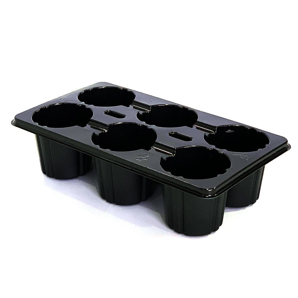 왁스콜렉션 플라스틱화분 연결트레이6구 분갈이흙 모종 화분