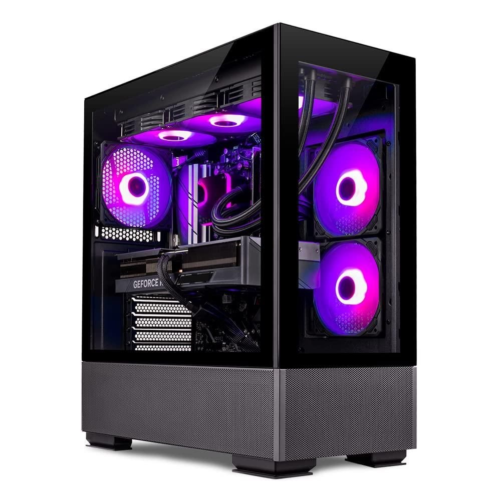 [해외] Skytech Gaming Azure 게이밍 PC 데스크탑 - AMD Ryzen 7 5800X 3.8GHz, NVIDIA RTX 4070 Ti, 1TB NVME SSD, 16GB DDR4 RAM 3200, 850W 골드 PSU, 360m