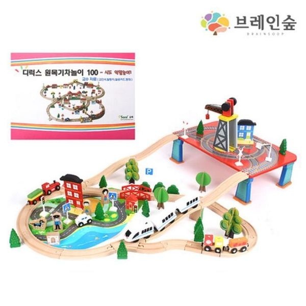 브레인숲 pipo 삐뽀 크레인 기차레일 세트 88 유치원 어린이집 학원 교습 교구 단체 창의력
