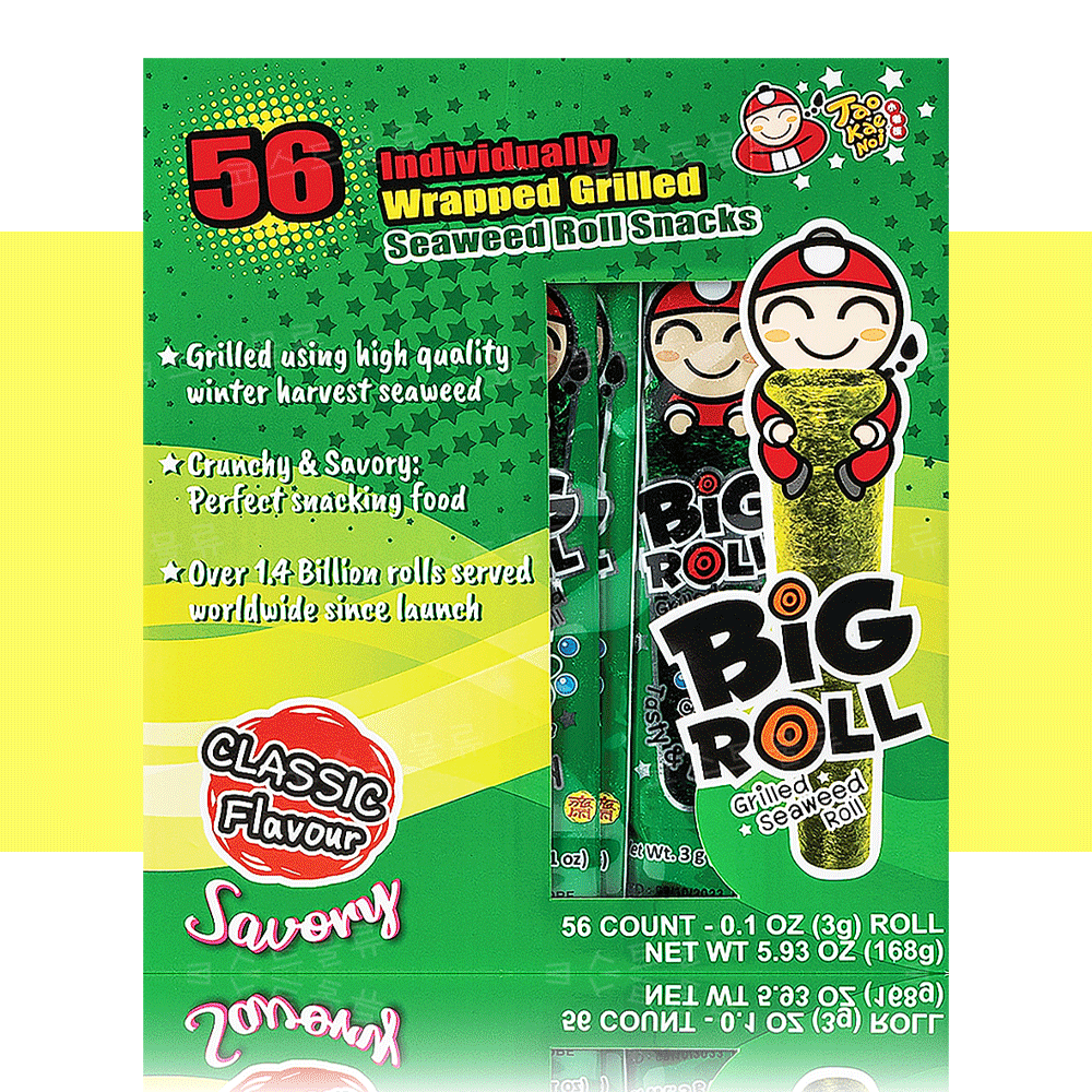 타오케노이 빅롤 김스낵 168g 태국 김과자