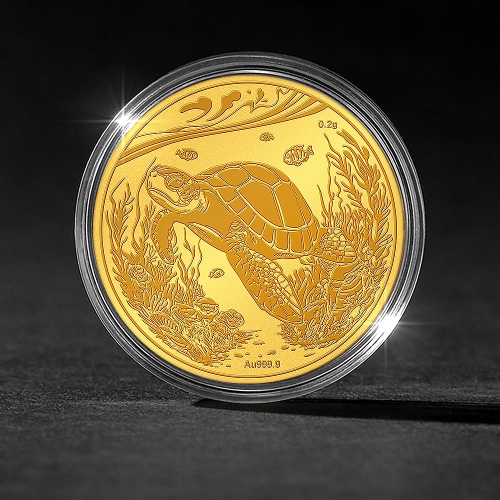 24k 황금 장수거북이 순금코인0.2g + 프리미엄 가죽패키지