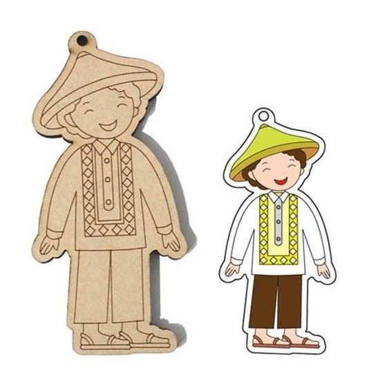 /오피스큐 세계다문화의상우드아트11 필리핀 바롱