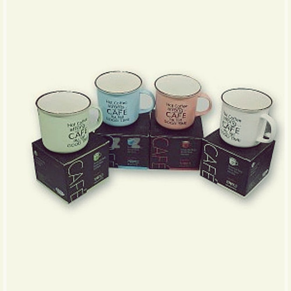 러브아트 카페 머그잔 물컵 물잔 커피 찻잔 이쁜컵  레드 블루