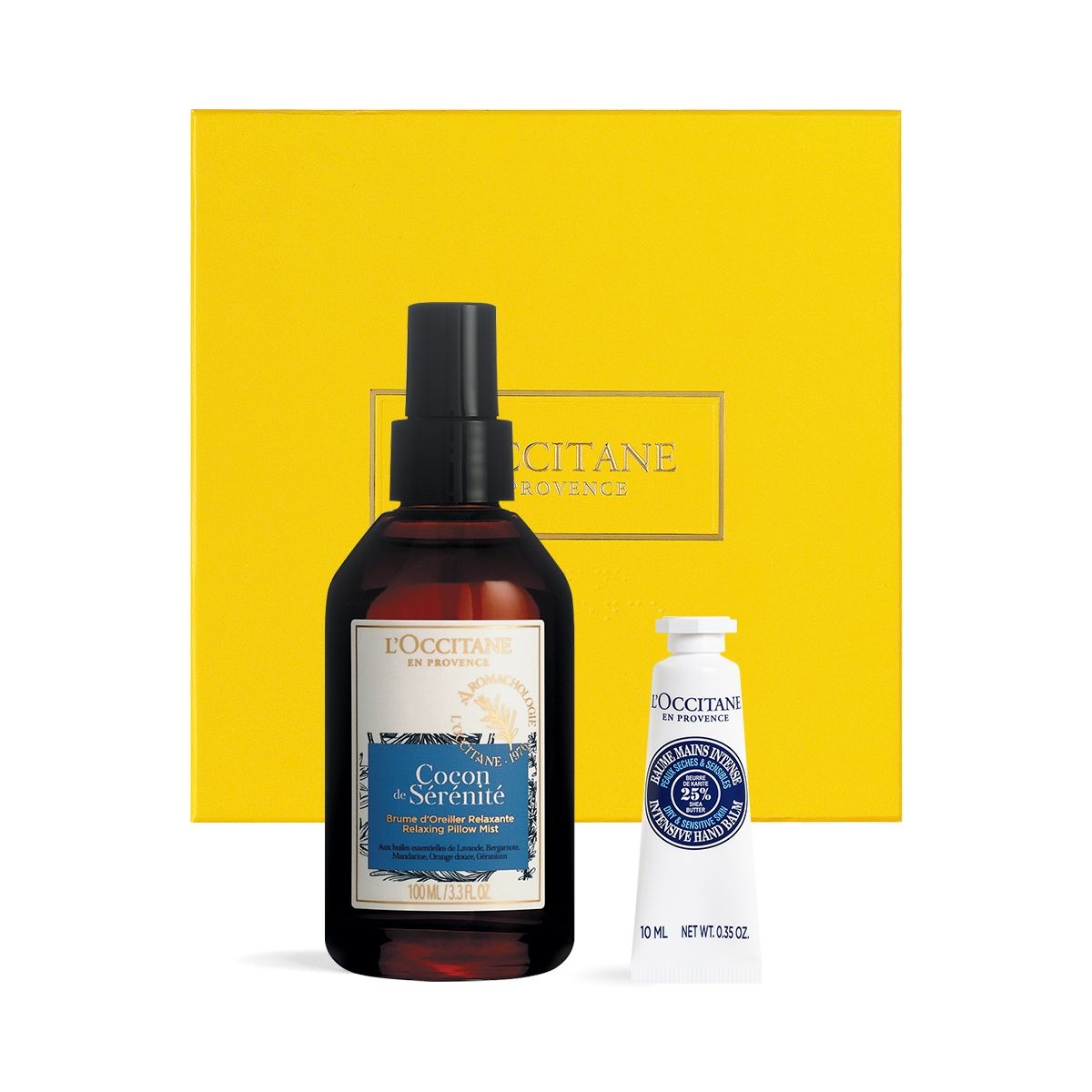 록시땅 기프트 코쿤 드 세레니떼 릴랙싱 필로우 미스트 100ml 세트 +미니핸드
