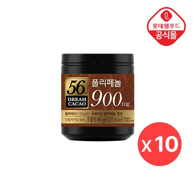 롯데웰푸드 [롯데] 드림 카카오 56% 86g x 10개입
