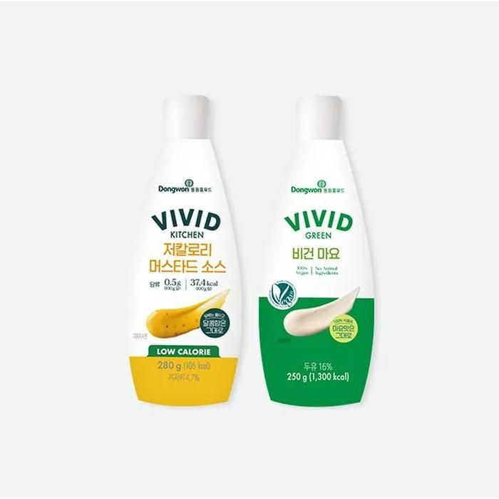 비비드키친 저칼로리 머스타드 280g + 비건마요 250g