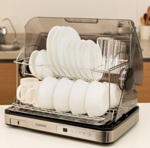 쿠쿠 식기건조기 식기건조대 대용량 2단 스테인레스 물넘침방지 싱크대메이트 건조기