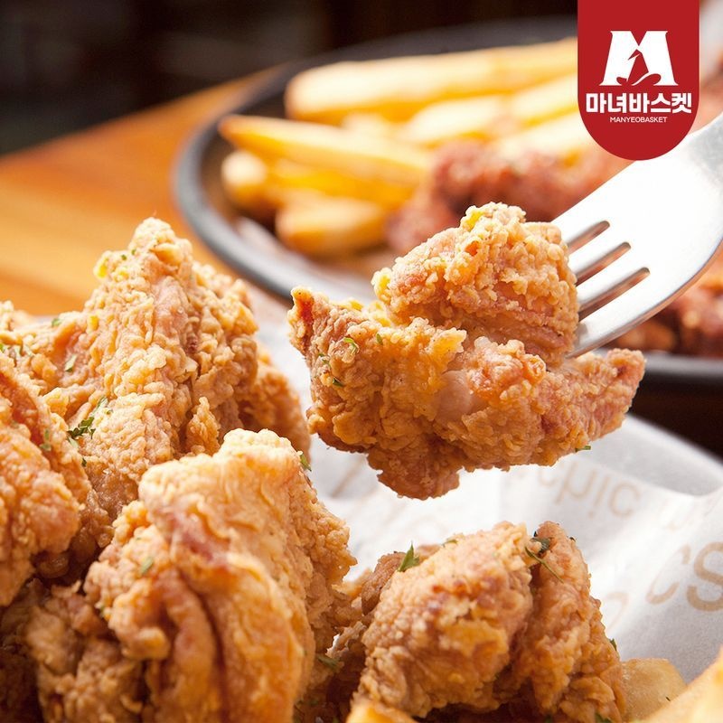 마녀바스켓 [마녀바스켓]맘스터치 100% 닭다리 순살치킨 1kg