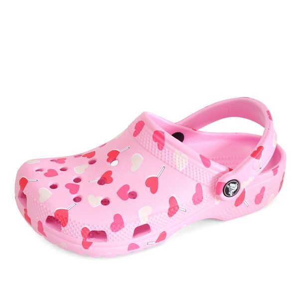 크록스 [크록스] 클래식 발렌타인데이 여성 클로그 샌들 슬리퍼 핑크 209754-6S0