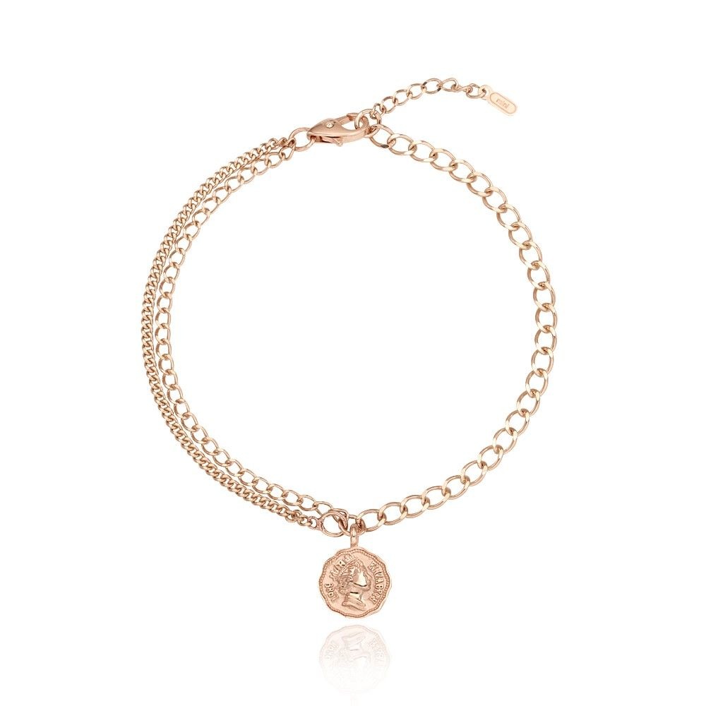 GB]18K [아델라]프린세스코인커브체인팔찌BJUS4069