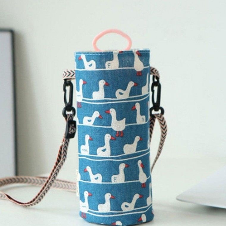 물통 보틀 케이스 파우치 물병 커버 주머니 가방 오리 얼음물 병주머니 유아 어깨끈