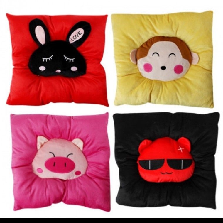 캐릭터 방석 온열 USB 발열 동물 모양 담요 겨울 사무실 극세사